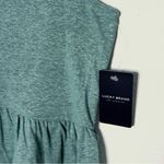 Lucky Brand Women oil blue Stretch Sleeveless Peplum Top size M Photo 4