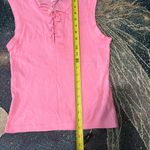 Victoria's Secret Victoria’s Secret Tie-Neck Pink Tank Sz L NWT Bubblegum Festival Summer Crop Top Photo 10