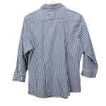 LL Bean Blue Gingham 3/4 Sleeve Wrinkle Free Pinpoint Oxford Shirt Size SMALL Photo 5