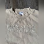 Hanes VTG Penn State Nittany Lions Sweatshirt Crewneck Embroidered Beige White Size L Photo 3