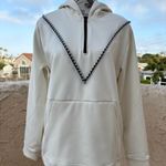 Koral  Activewear bead embellished quarter zip ivory scuba sweater size XS Photo 1