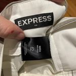 EXPRESS NWT Midi Linen Striped Print lines casual Dress shorts dressy Mid Rise Bermudas Western Coastal Photo 5