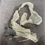 Chic Cream and Green Scarf with Elegant Two Photo 0