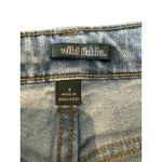Wild Fable  Super High Rise Mom Jeans Size 8 Light Wash Distressed Ripped Knees Photo 2