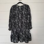 ZARA  Women’s Medium Black White Longsleeve Dress Photo 3