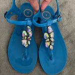 🦄BCBG PARIS Women’s Flat Jelly Sandals, Size 7 Blue Photo 3