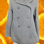 Calvin Klein  Wool Blend Pea Coat Double Breasted Gray Jacket Size‎ 2P Photo 0