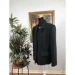 Henry Lee Women Blazer 12 Embroidered Long Sleeve Clueless Preppy Black 3 Button Photo 3