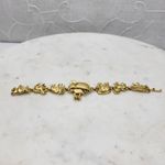 Vintage AJC Noahs Ark Bracelet 7" Gold Tone Animals Linked Metal Jewelry Photo 2