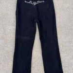 LawMan Vintage 90s black bootcut bareback western jeans with embroidery Photo 0