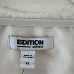 EXPRESS  Eyelet Cutout Long Sleeve Bow Tie Cream Lace Midi Dress Size XSmall NWT Photo 5