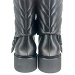 Gucci Quilted Double G Leather Moto Boots Black Ankle Booties Size 39 Photo 11