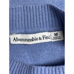 Abercrombie & Fitch Blue Knit Mock Neck Short Sleeve Crop T-Shirt Sweater Top M Photo 2