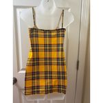 Seductions SEDUCTION WOMEN Y2K Bobycon tank Top Size M yellow plaid PREPPY GRUNGE FITTED Photo 3