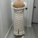 Likely  Off Shoulder Lace Midi Dress Cream Photo 3