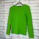 Vintage Lauren Ralph Lauren Lime Neon Green Long Sleeve Shirt Pocket Y2K Preppy Size M Photo 7