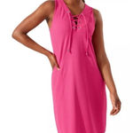 Tommy Bahama Tommy Active Cays Active Lace Up Spa Dress Pink - Size M Photo 0