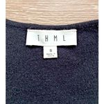 THML  Cardigan Womens Size Small‎ Blue White Ruffle Fringe Boho Southwestern Photo 4