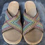 Skechers SKETCHERS Beverlee Womens Size 10 Wedge Cross Strap Sandals Shoes Rainbow Photo 10