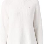 Tommy Hilfiger  Womens Hayana Mock Neck Knit Sweater White Medium EUC Photo 5