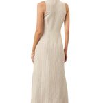 ONIA NWT Air Linen Button Down Maxi jute/white stripes dress size small Photo 5