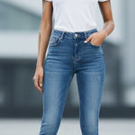 White House | Black Market Slim Crop Blue Jeans Womens 8 Denim Casual Fashion Photo 0
