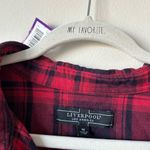 Liverpool NWT  LA Medium Red Flannel Button Down Shirt 100% Cotton Gingham Plaid Photo 1