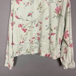 Vintage Top Lightweight Jacket Shell Button Women Green Tencel Rayon Floral 90s Size L Photo 12