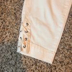 Talbots Flawless Five Pocket White Lace Up Ankle Cropped Jeans Size 4 Photo 1