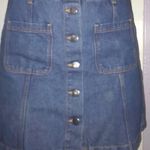 Divided Blue Jean Button Skirt Photo 0