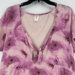 Abound  Nordstrom Leland Tie Front Cutout Pink Skater Dress Short Sleeve Size 1X Photo 2