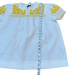 J.Crew Embroidered Cotton Poplin Puff Sleeve Top Blouse Medium Photo 5