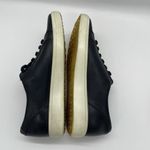 ECCO Womens Size 7 Shoes Black Soft Perforated Leather Low Top Lace Up Sneakers Photo 8