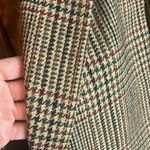 Pierre Dumas Vintage Dumas Checkered Plaid Square Blazer Jacket Collar Pocket Neutral Siren Photo 3