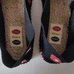 NWD Rock Flower Paper Red Flower Black Espadrille Size 7 Photo 4