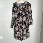 Mystree  Sheer Floral‎ Lace Up Blouse Photo 3