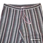 Ouray Womens Lounge Pants Striped Lightweight Drawstring Gray Purple Large Photo 1