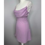 Mistress Rocks NEW Mini Dress Size Medium Lilac Cowl Neck Rhinestone Party Sexy Photo 6