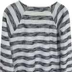Sanctuary  V-Neck Knit Black White Stripe Lightweight Top Coastal Capsule M Photo 5