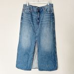 Madewell Skirt Womens Rilee Denim Midi Enmore Wash 100% Cotton Size 33 NEW Photo 2