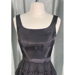 Sherri Hill BLACK Ruffle Pleated Lace SHORT Mini sleeveless DRESS SIZE 2 EUC Photo 6