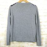 Textile Rebels Top Women M Gray Knit Cashmere Blend Silk Floral Print Italy Y2K Size M Photo 1