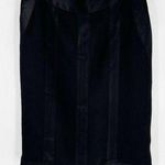 Nanette Lepore Black Striped Lined Back Slit Side Pocket Pencil Skirt Size 6 Photo 0