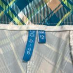 GG Blue High Rise‎ Bermuda Stretch Golf Shorts Blue Plaid Size 12 Photo 10
