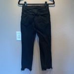 Abercrombie & Fitch Black Washed Ankle Straight Ultra High Rise Distressed Jeans Photo 8