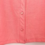 Harlowe $ Graham New Harlowe & Graham Ribbed Button Front Square Neck Tank Top Coral Photo 9