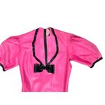 Westward Bound NWT Hot Pink Vinyl Bow Trim Dress Retro Mod PVC Size Sz S Photo 2