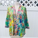 John Mark  Colorful Floral Embroidered Kimono Petite Jacket Photo 2