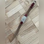 Jaclyn Smith Ladies Watch Stainless Rectangular Case Stainless Dial Red Leather Photo 7