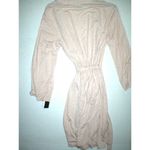Natori NWT New Designer Short Wrap Robe Womens S Soft Sexy Belt Beige Pink Tan Photo 3